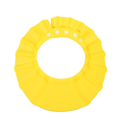 Multi-use baby haircut shield & shower cap protects eyes & ears, making bath & grooming tear-free.