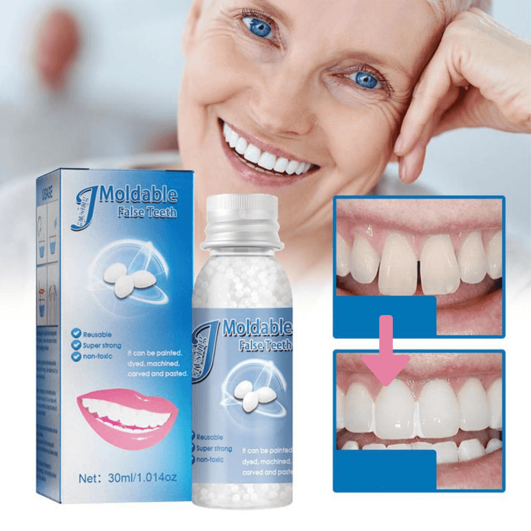 Temporary dental repair beads for instant smile restoration, filling missing teeth & dental emergencies. DIY tooth repair.