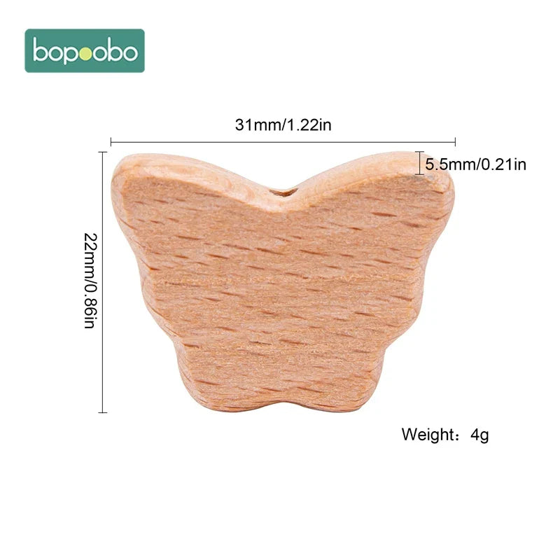BPA-free wooden teething beads, a safe and natural choice for baby's mouth development