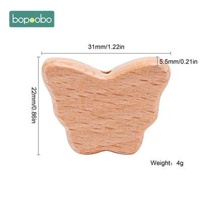 BPA-free wooden teething beads, a safe and natural choice for baby's mouth development