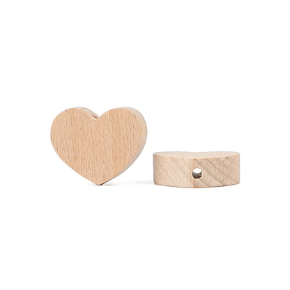 Simple round wooden beads, a foundational component for baby's natural teether crafts