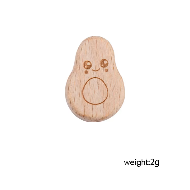 Ten high-quality natural wooden beads, perfect for crafting effective baby teething relief items
