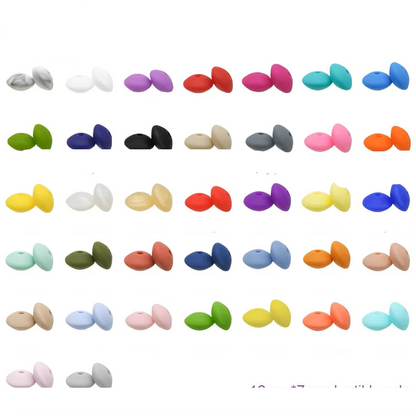 Smooth, round silicone beads for baby, 10-piece set for DIY chewable toys and pacifier clips.