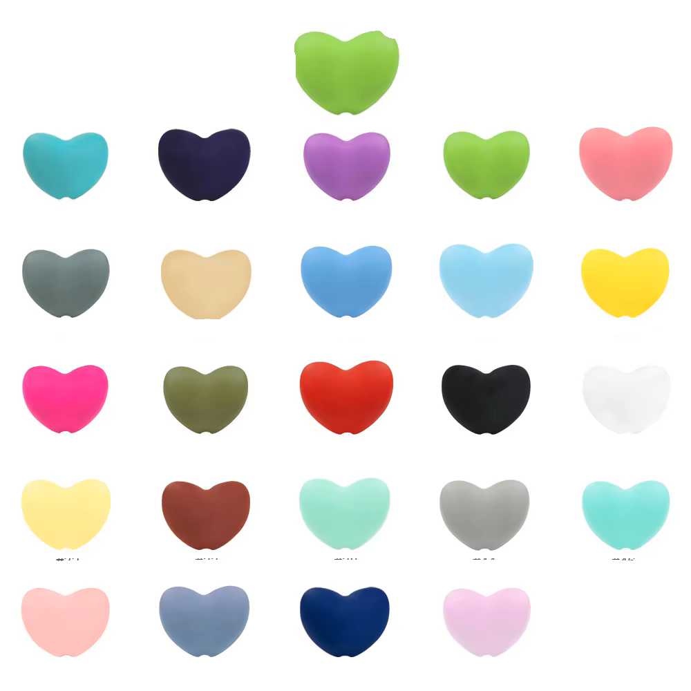 Smooth and soft silicone teether beads, a 10-piece set for DIY baby pacifier clips.