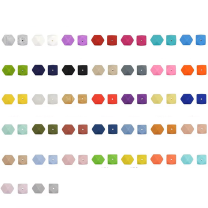 Non-toxic silicone teether beads, 10 count, for crafting baby-safe and chewable accessories.