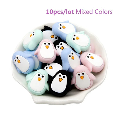 Variety of silicone teether beads, perfect for creating unique chewable accessories and baby gifts.