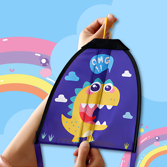 Three colorful mini kites for kids, perfect for outdoor play & easy launch fun, suitable for children's activities.