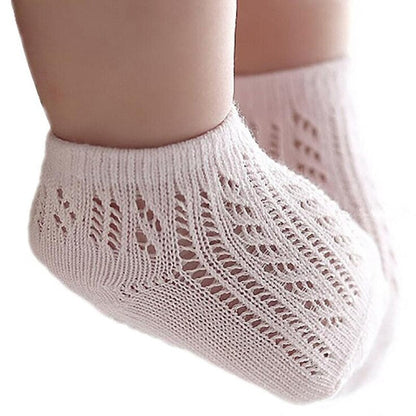 Assorted colors of baby cotton anti-slip mesh socks for comfortable infant clothing