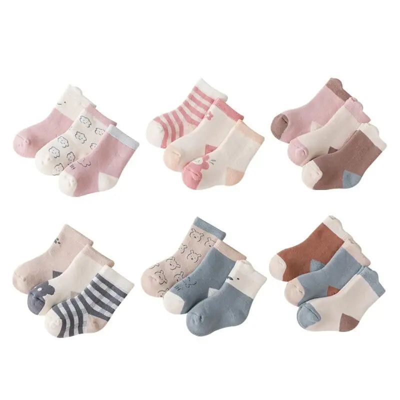 Soft ribbed warm baby socks, designed to keep toes toasty during autumn and winter, kids fashion