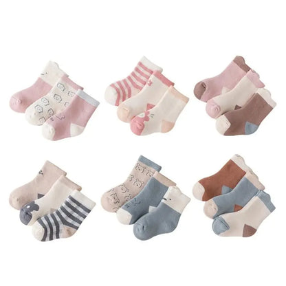 Soft ribbed warm baby socks, designed to keep toes toasty during autumn and winter, kids fashion