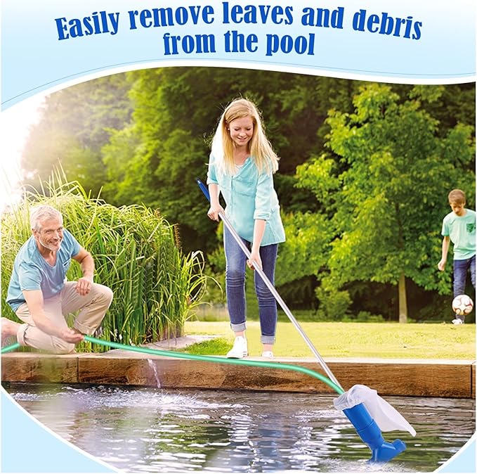 User-friendly TIDYPOOL manual pool vacuum, connects to garden hose for easy pool & spa cleanup.