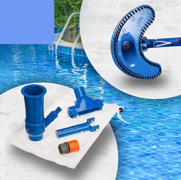 Lightweight ABS plastic manual pool vacuum, TIDYPOOL, for effortless cleaning of pools & spas.