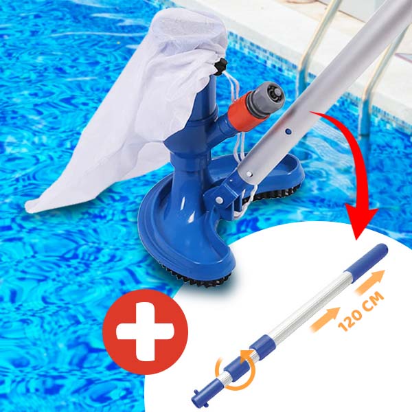 Durable TIDYPOOL manual pool vacuum for spa maintenance, made of lightweight ABS plastic.