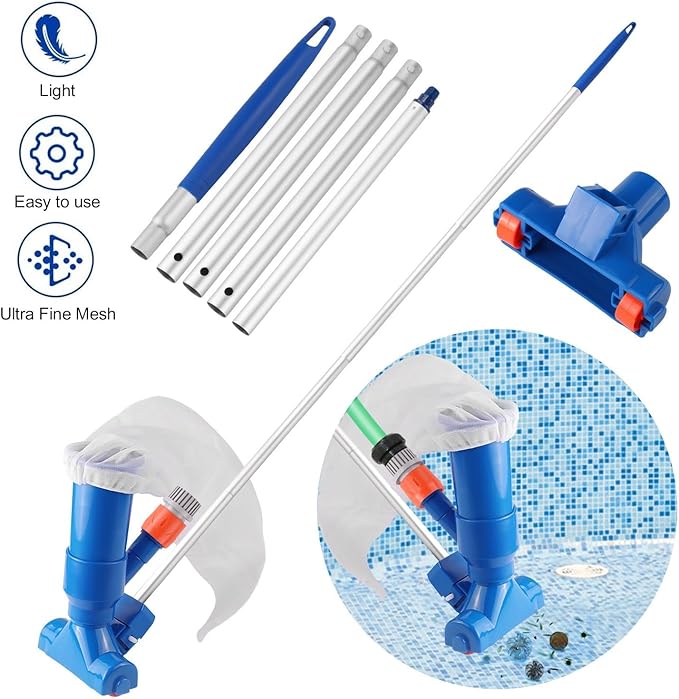 Manual TIDYPOOL pool cleaner for clear water, ideal for quick spa and pond maintenance.
