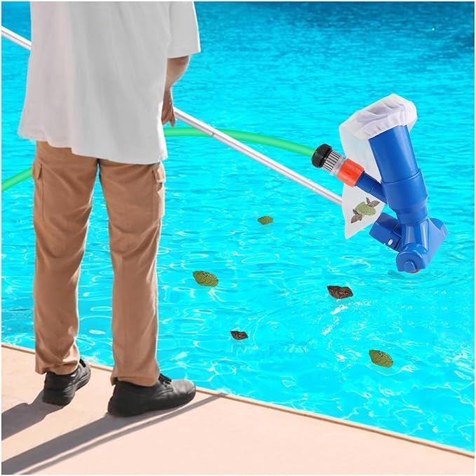 TIDYPOOL manual pool vacuum, an ABS plastic tool for lightweight and effective pool cleaning.