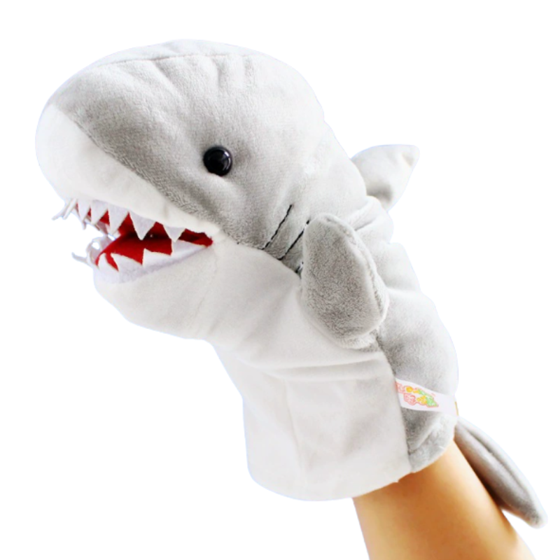 Assorted TinyTales soft plush animal finger puppets, perfect for interactive kids' play and learning.