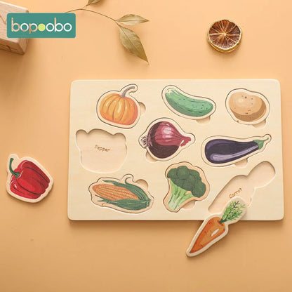 Montessori educational wooden ocean puzzle, perfect for early development in toddlers.