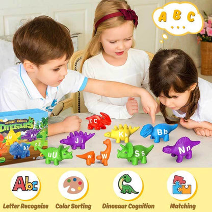 Kids gift: dinosaur-themed alphabet learning toy set, perfect for toddler sensory development