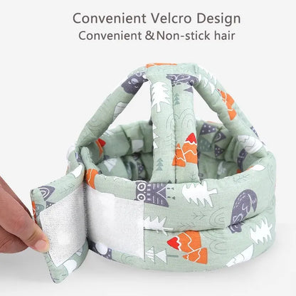 Adjustable toddler anti-fall safety helmet, providing soft head protection during play.