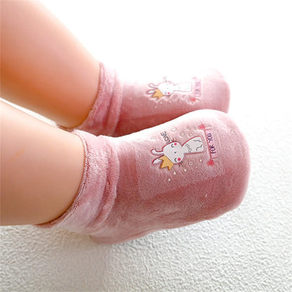 Toddler anti-slip gripper sock shoes in a vibrant blue color, perfect for baby's first steps.