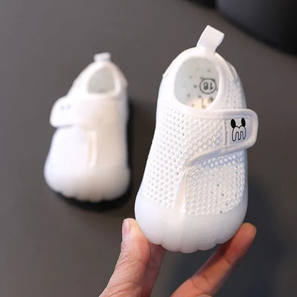 Lightweight toddler anti-slip mesh summer shoes, comfort footwear for warm weather play.