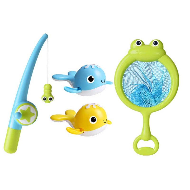 Magnetic fishing rod for toddler bath game, ideal for developing motor skills