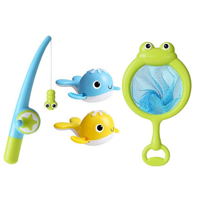 Magnetic fishing rod for toddler bath game, ideal for developing motor skills