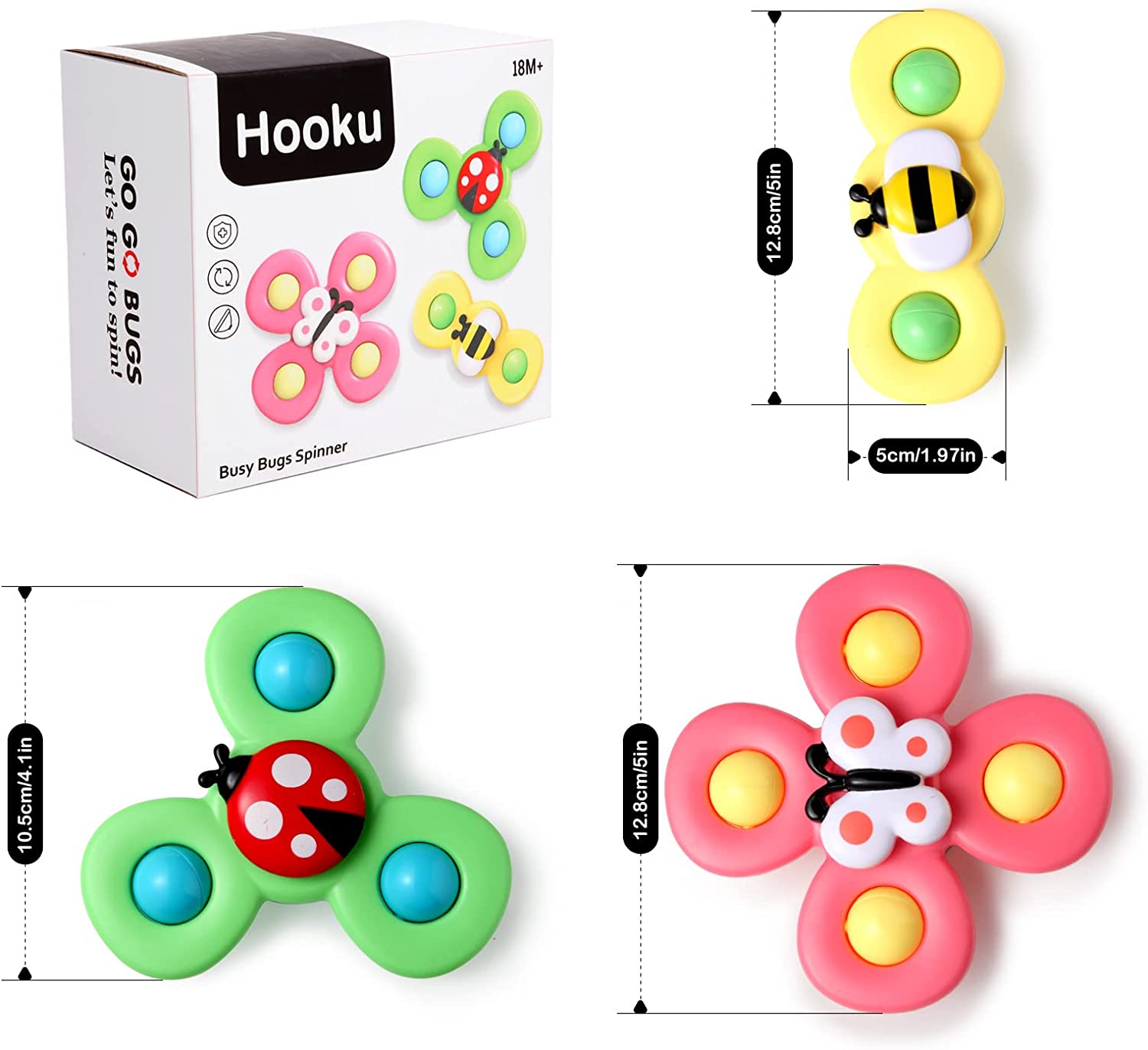 Fun bath toy for toddlers, a spinning gear with suction cups for developmental play