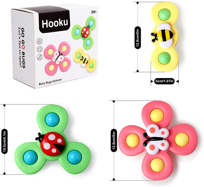 Fun bath toy for toddlers, a spinning gear with suction cups for developmental play