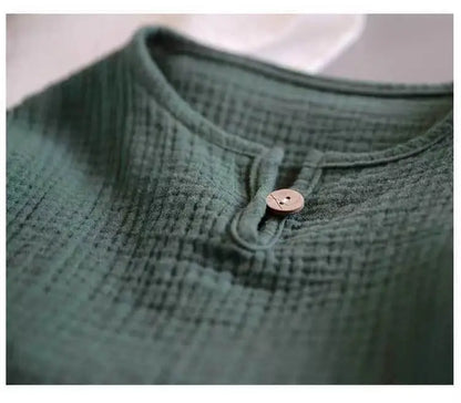 Essential kids outfit: durable linen cotton t-shirt and shorts for everyday boys' wear