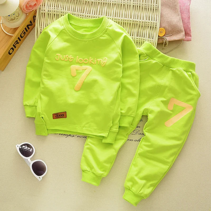 Toddler boys coordinating casual wear set, soft cotton modal blend, spring fashion