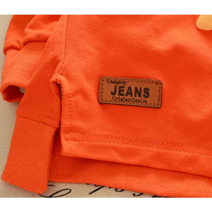 Toddler boys long comfortable pants from a matching set, perfect for active play