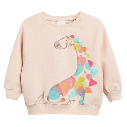 Toddler boys' cotton pullover sweater with vibrant blue dinosaur print, perfect for fall casual wear.