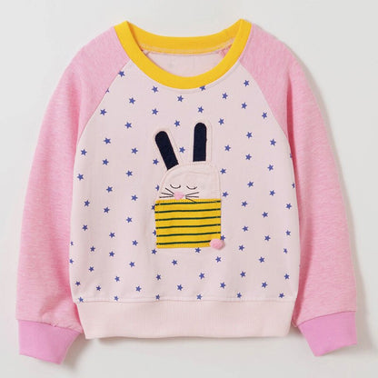 Animal print cotton pullover for toddlers, showcasing a unique dinosaur design for everyday comfort.