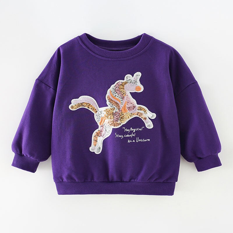 Orange dinosaur print cotton pullover sweater for kids, a vibrant addition to any toddler's wardrobe.