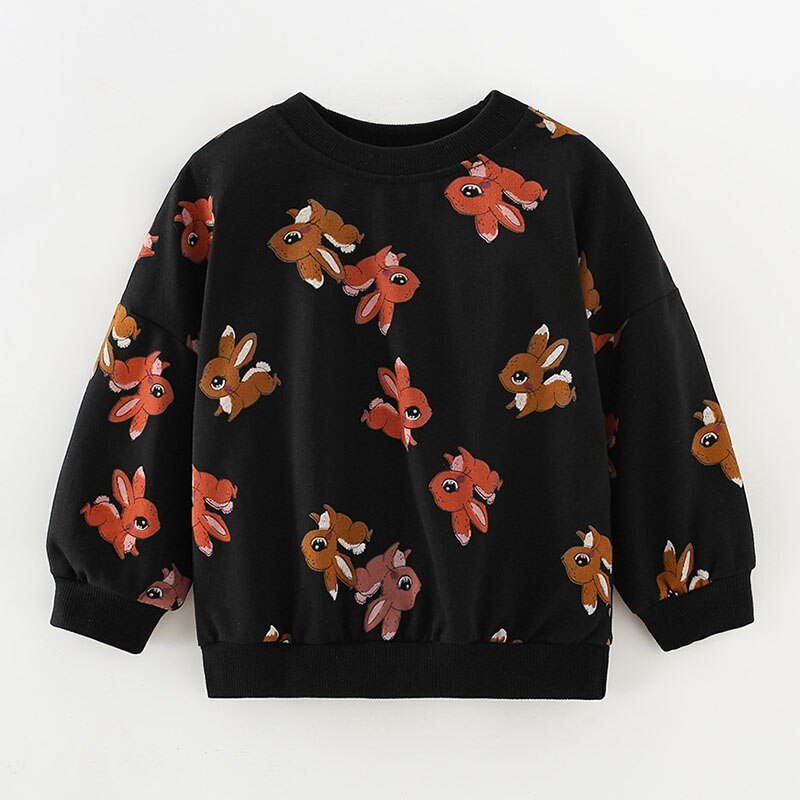Everyday kids' dinosaur themed cotton pullover, easy to wear and care for, ideal for preschool.