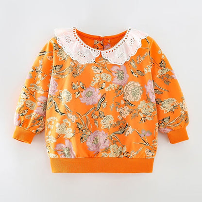 Soft cotton pullover sweater for toddlers featuring a playful green dinosaur pattern, ideal for daily wear.