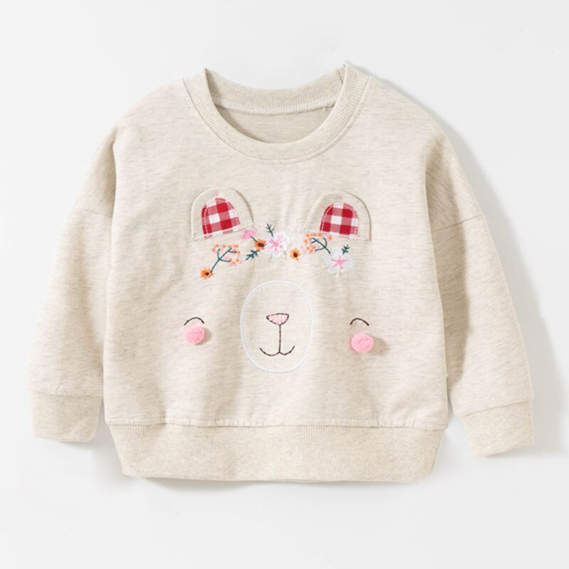 Casual toddler cotton pullover in gray with a cheerful dinosaur design, great for fall outings.