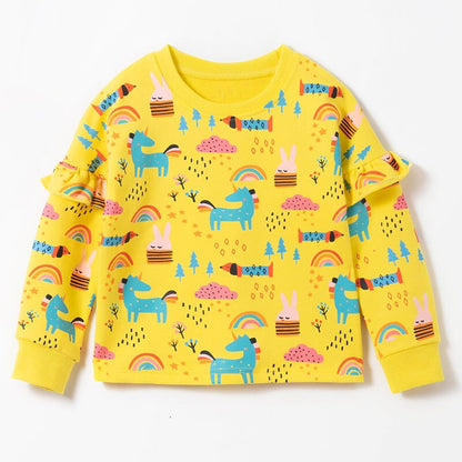 Stylish kids' dinosaur print cotton sweater in a pullover style, excellent for layering in colder months.