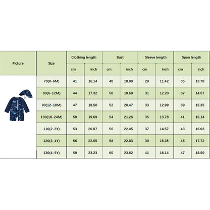 UV protective long-sleeve bathing suit for toddler boys with fun shark and dinosaur patterns