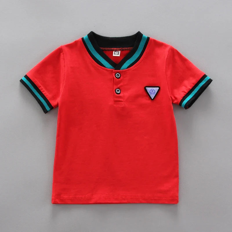 Toddler boys' short-sleeve top and shorts set, essential baby clothes for warm days