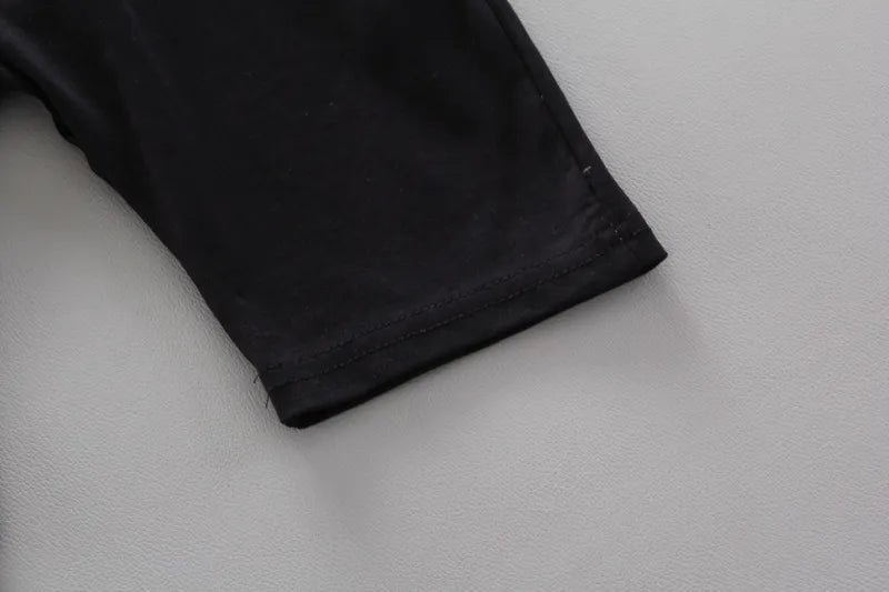 Casual toddler boys' baby clothes: soft cotton short-sleeve top and matching shorts