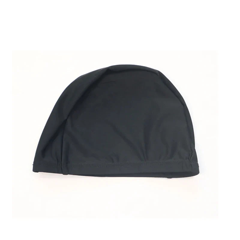 Childrens' blue long sleeve swim top, coordinating shorts, and sun hat for boys