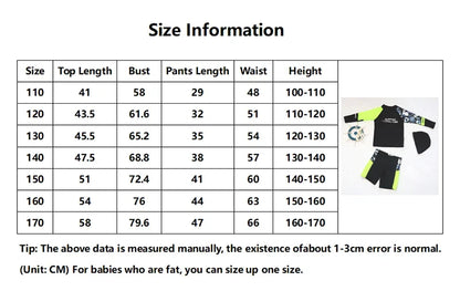 Boys' beach outfit: UPF 50+ long sleeve rash guard, swim shorts, and protective hat