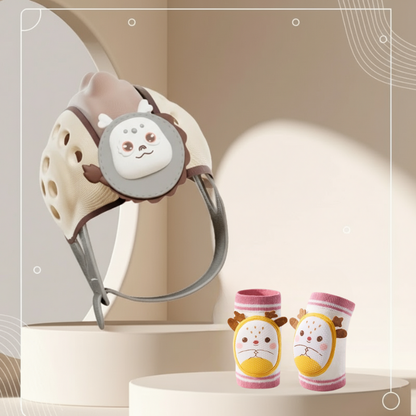 Child safety headgear with soft padding, lightweight and adjustable for optimal protection