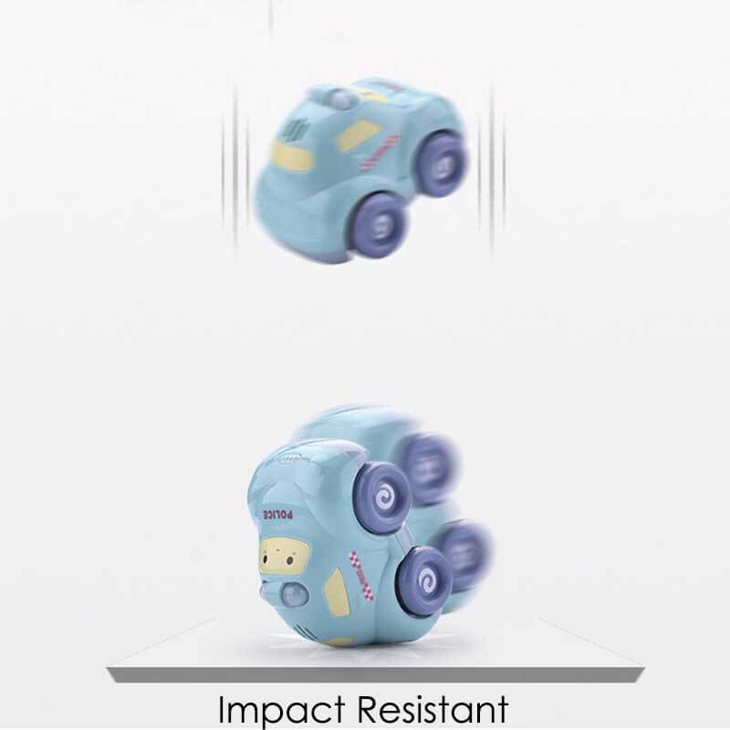 Cartoon vehicle set for kids, interactive lights & sounds toy perfect for toddler pretend play