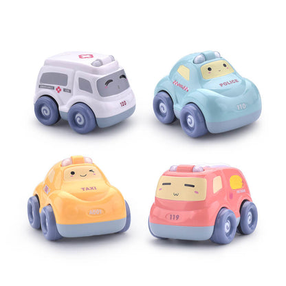 Gift for kids: Lights & sounds cartoon car set, engaging educational toy for active toddlers