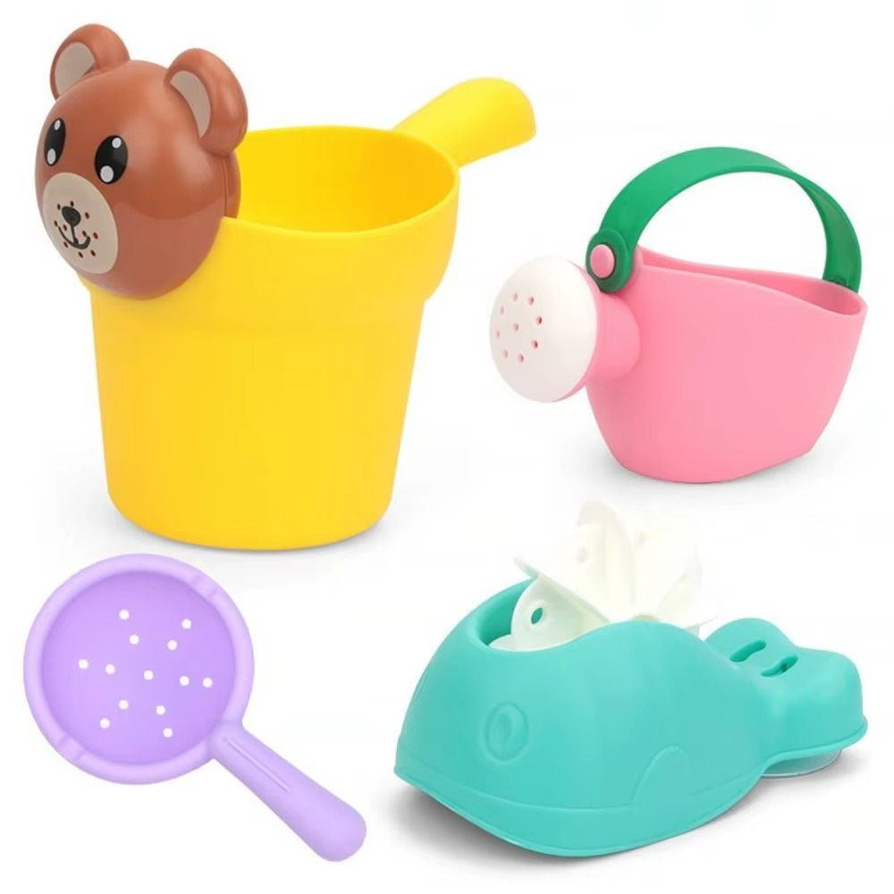 A vibrant set of kids' educational bath and beach toys, ideal for engaging indoor and outdoor play.