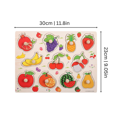 Preschool learning puzzle with chunky animal and shape pieces for small hands, vibrant colors