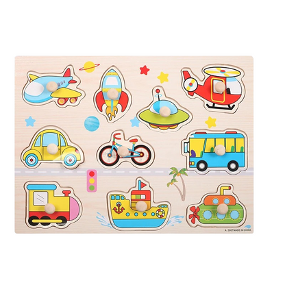 Kids' educational puzzle set, durable wood construction, ideal for home or preschool learning